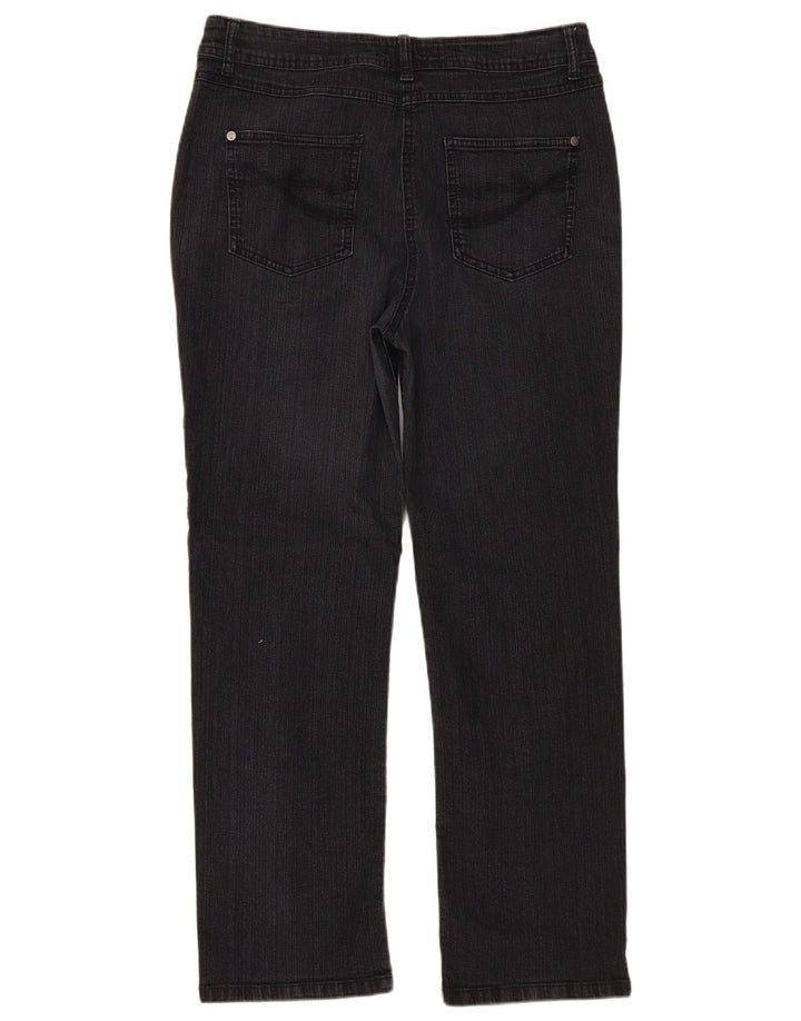 Jeans dritti da donna M&Co UK 14 Large W34 L27 Nero