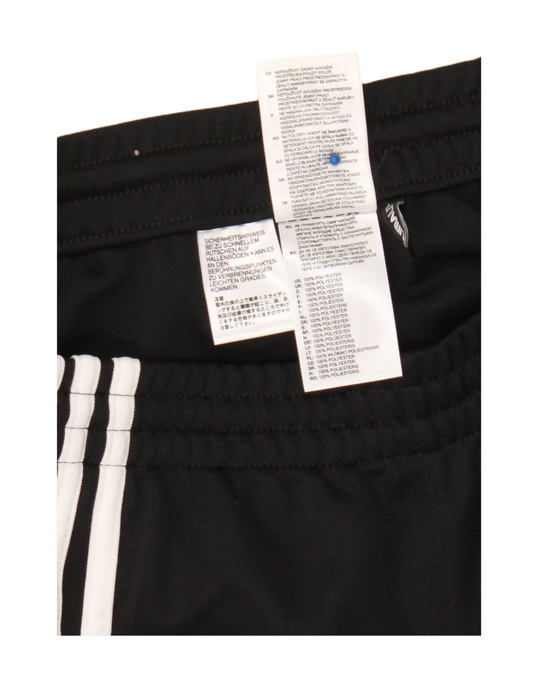 Pantaloni da tuta da uomo Adidas Large neri in poliestere