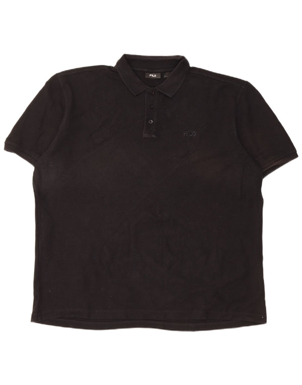 Polo Fila da uomo a maniche corte vestibilità regolare XL nera