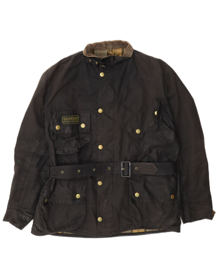 Giacca da uomo in cotone cerato Barbour UK 44 grande marrone