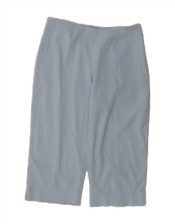 ADIDAS Womens Straight Capri Trousers UK 12 Medium W28 L18 Blue Polyester Vintage Adidas and Second-Hand Adidas from Messina Hembry 
