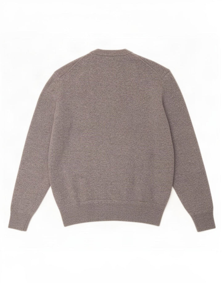 Maglione girocollo da uomo Zara in lana grigio medio
