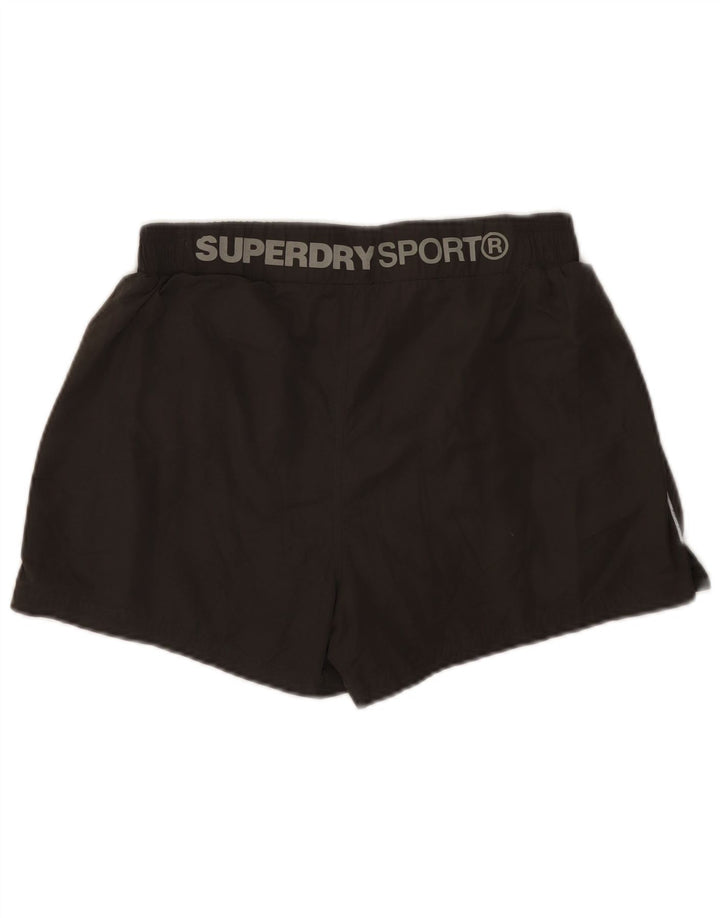 Pantaloncini sportivi grafici da donna Superdry neri medi