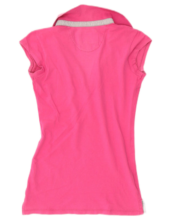 Polo senza maniche elasticizzata da donna Woolrich UK 10 Small in cotone rosa