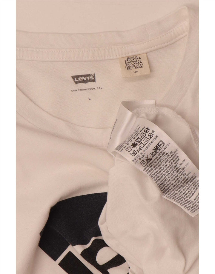 T-shirt grafica da uomo Levi's Top grande in cotone bianco