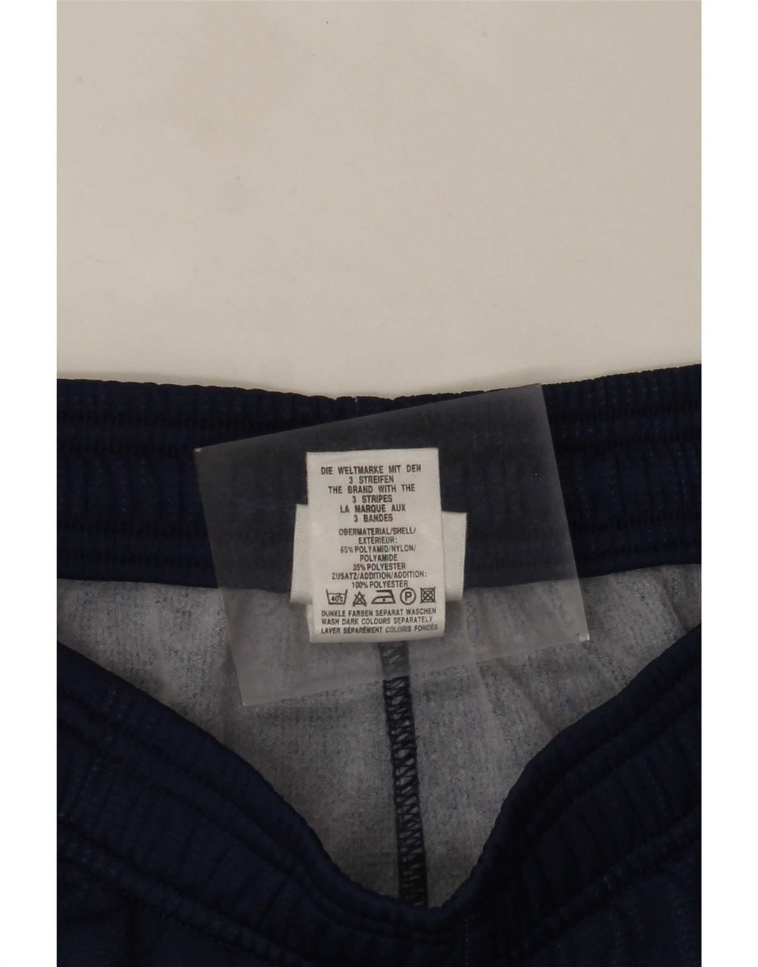 Pantaloncini sportivi grafici da uomo Adidas medi blu navy in poliammide