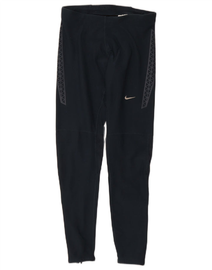 Leggings Nike Dri Fit da donna UK 12 poliestere geometrico blu navy medio