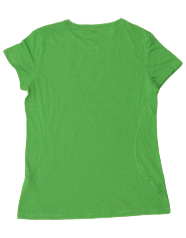 ADIDAS Womens Climalite T-Shirt Top UK 18 XL Green Polyester