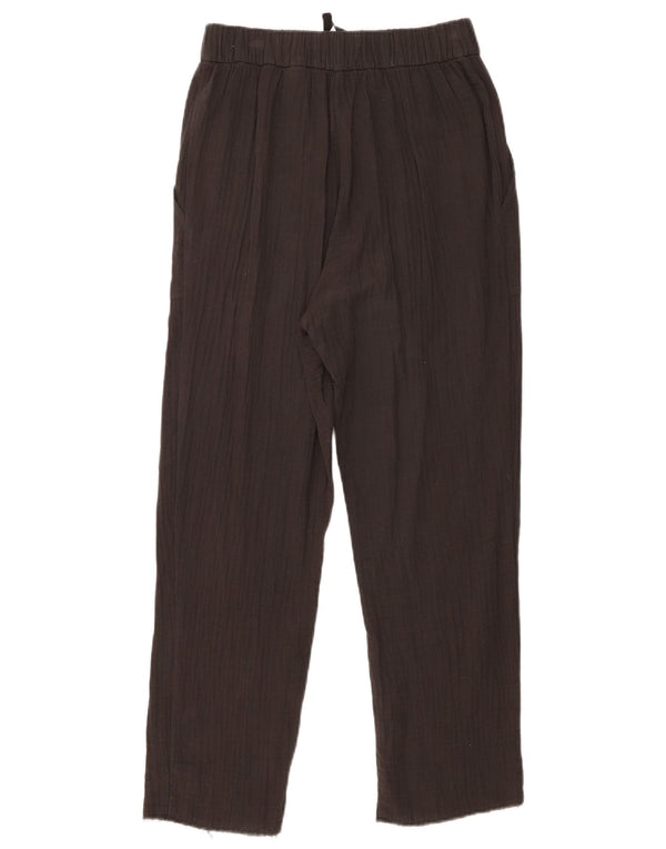 Pantaloni casual dritti da donna Zara piccoli W26 L26 cotone grigio