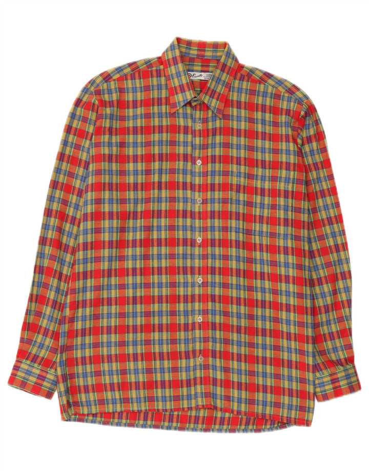 Camicia C&A da uomo in cotone a quadri multicolore medio