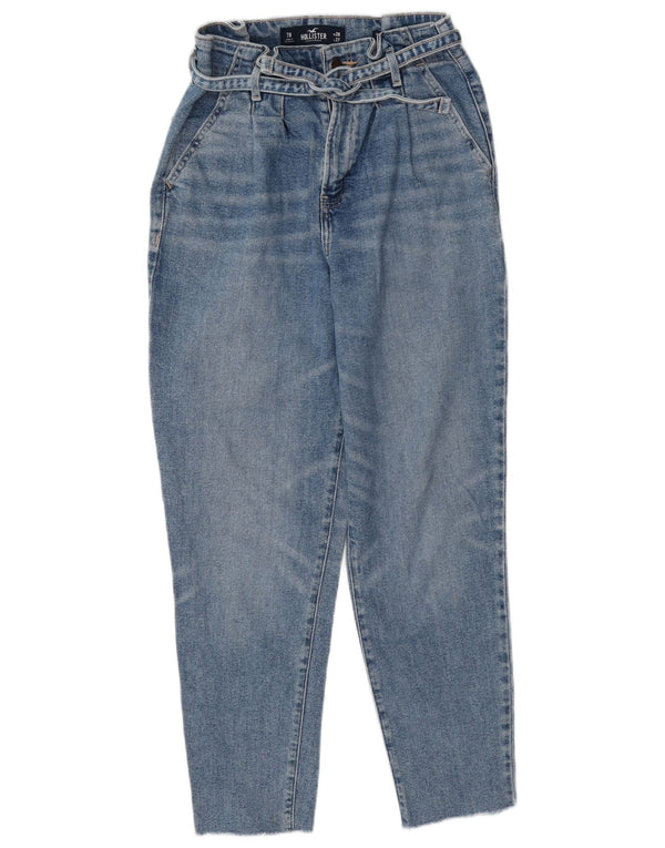 Hollister Womens High Waist Tapered Jeans US 7 Medium W28 L27 Blue Cotton