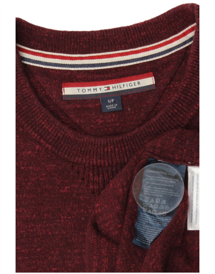 Canottiera da uomo Tommy Hilfiger Canotta piccola in cotone screziato bordeaux