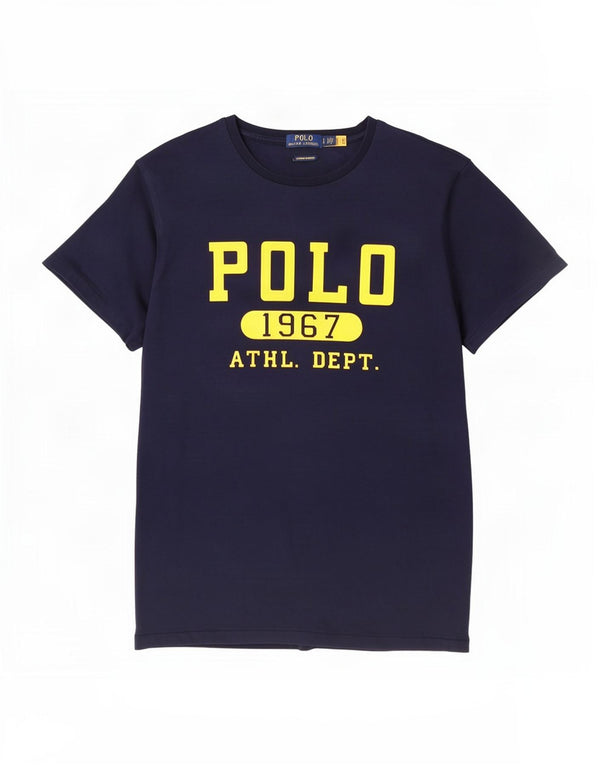 Polo Ralph Lauren T-shirt grafica da uomo slim fit personalizzata Top grande blu navy
