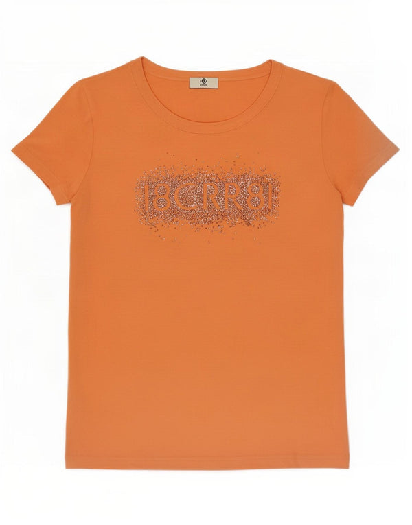 T-shirt grafica da donna Cerruti 1881 Top UK 8 Small Arancione