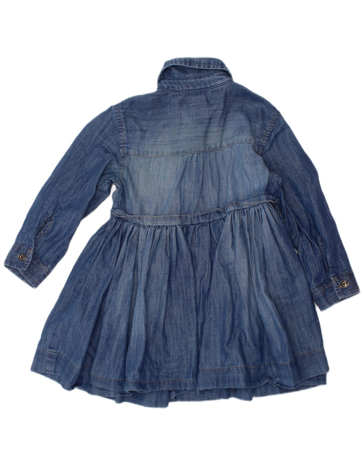 TOMMY HILFIGER Abito in denim a maniche lunghe da neonata 18-24 mesi in cotone blu