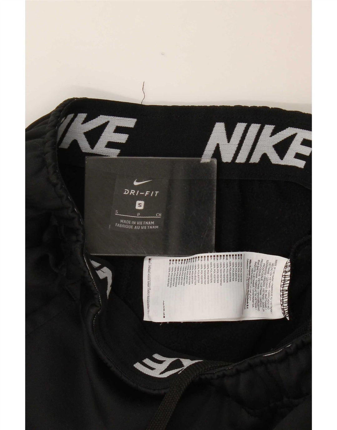Pantaloni da tuta da donna Nike Dri Fit, pantaloni da jogging, piccoli, in poliestere nero