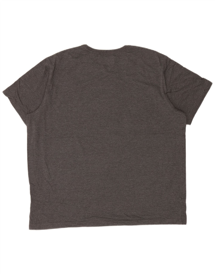 T-shirt grafica da uomo EDDIE BAUER Top XL in cotone grigio