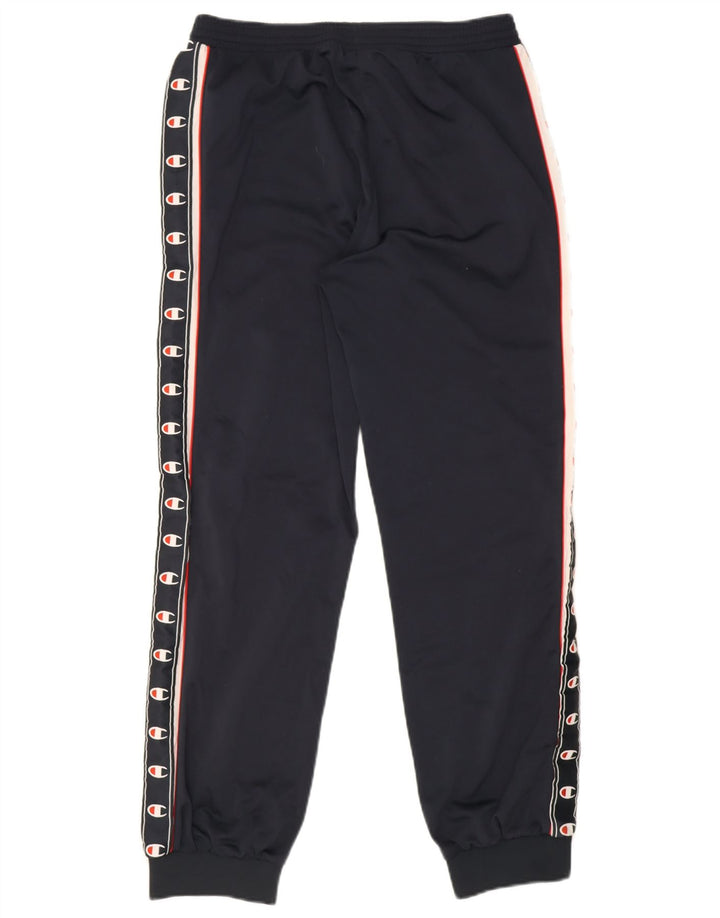 Pantaloni da tuta con grafica Champion da uomo, pantaloni da jogging, poliestere medio blu navy