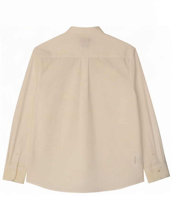 Camicia da uomo Pierre Cardin grande lino bianco