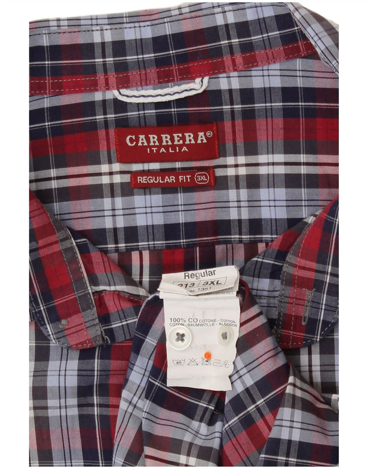Camicia Carrera da uomo vestibilità regolare 3XL in cotone a quadri multicolore