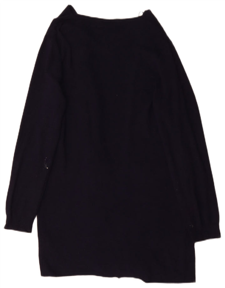 Maglione cardigan lungo da donna Marks & Spencer UK 14 medio blu navy