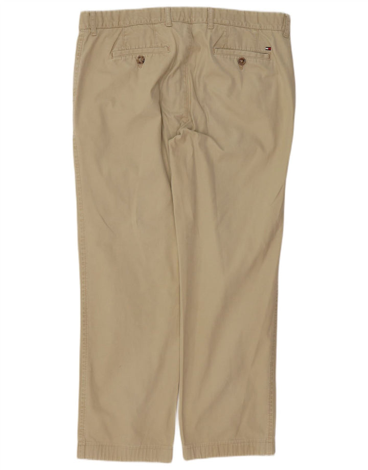 Pantaloni chino dritti da uomo Tommy Hilfiger W36 L32 cotone verde