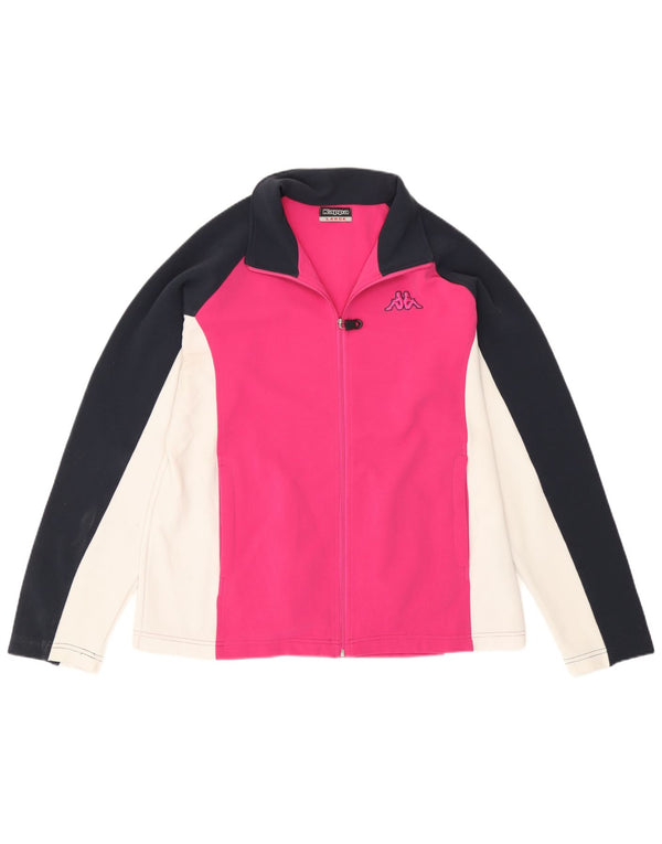 Giacca da tuta da donna Kappa UK 16 Large Rosa Poliestere color block