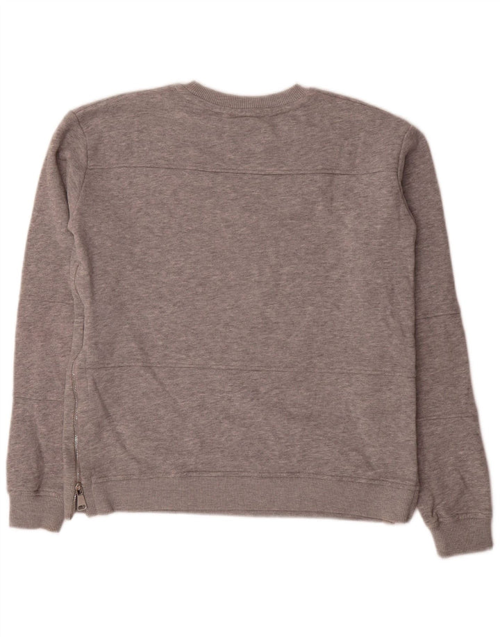 Felpa oversize Zara Trafaluc da donna UK 10 piccola grigia chiazzata