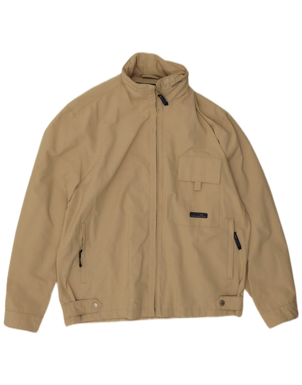 Giubbotto bomber con cappuccio da uomo Wampum UK 40 grande cotone beige