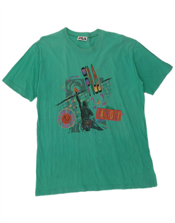 Maglietta grafica da uomo Fila Top XL Verde