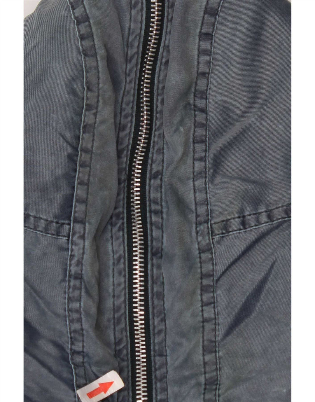 Giubbotto bomber con cappuccio vintage da uomo UK 42 XL blu navy in poliammide