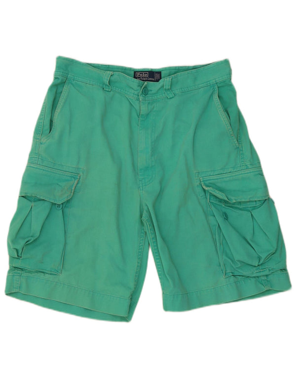 Pantaloncini cargo da uomo Polo Ralph Lauren W34 grandi cotone verde