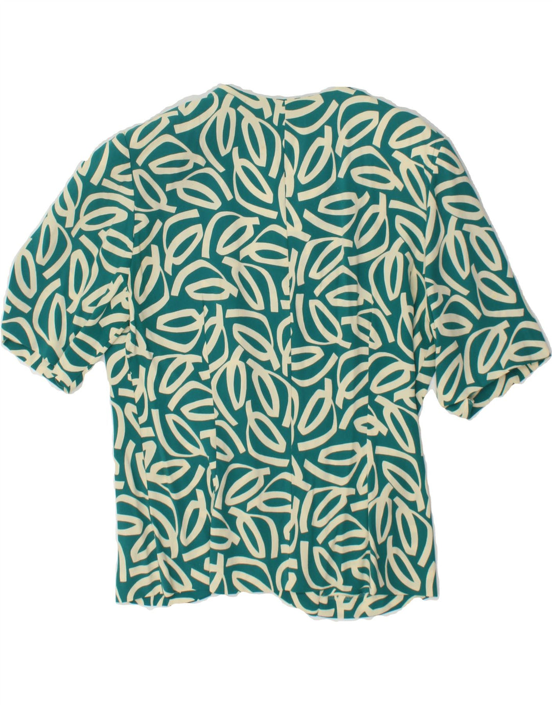 VINTAGE Womens Short Sleeve 3 Button Blazer Jacket IT 44 Medium Turquoise Vintage Vintage and Second-Hand Vintage from Messina Hembry 