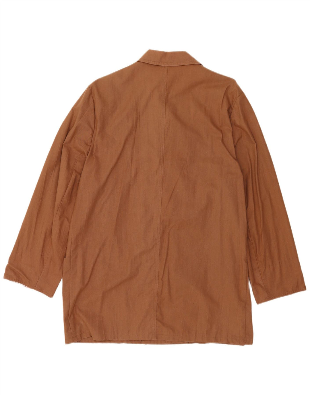 Giacca blazer doppiopetto vintage da donna UK 18 XL in cotone marrone