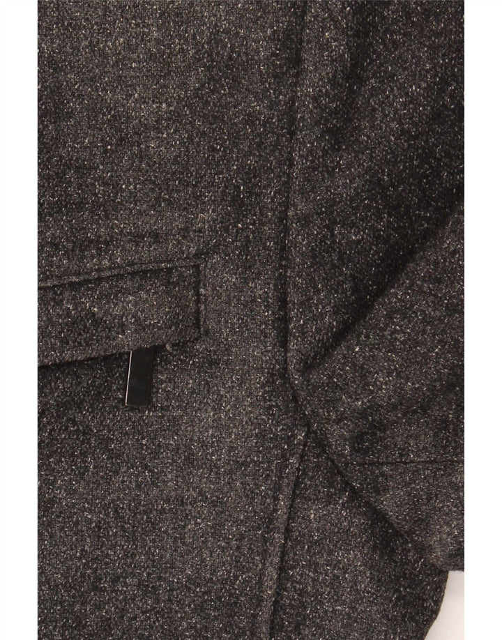 Cappotto da uomo Ted Baker taglia 2 piccolo in lana screziata grigia