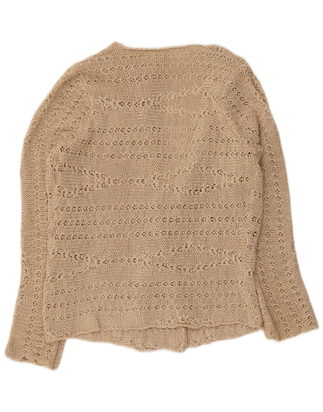 Maglione cardigan aperto da donna Marks & Spencer UK 12 Acrilico beige medio