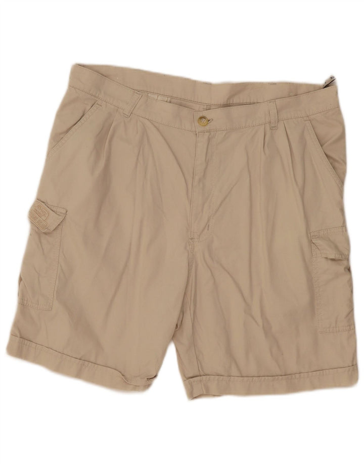 Pantaloncini cargo da uomo Camel W40 XL in cotone beige