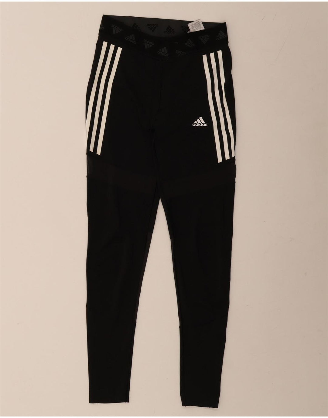 Leggings grafici ADIDAS da donna Aeroready UK 12/14 Poliestere nero medio