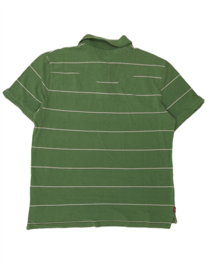 Polo grafica da uomo Levi's in cotone a righe verdi grandi