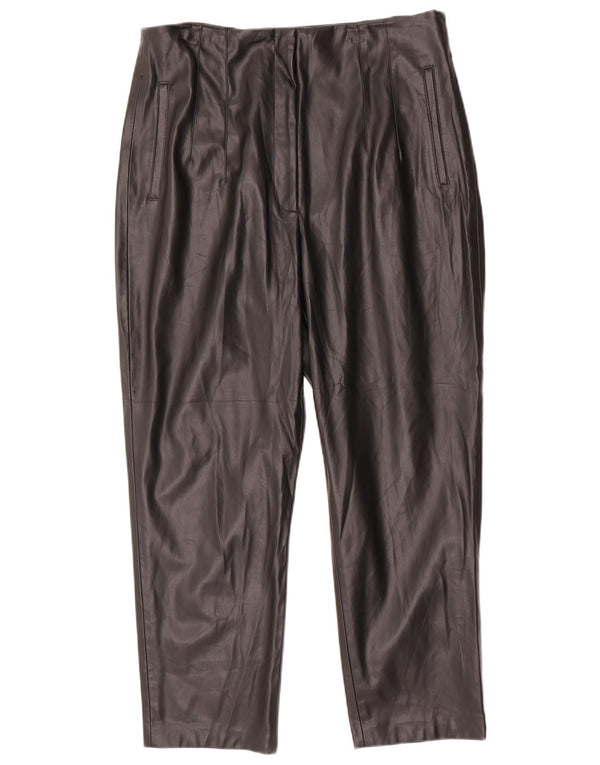 Pantaloni Zara da donna affusolati in ecopelle 2XL W38 L27 poliuretano blu