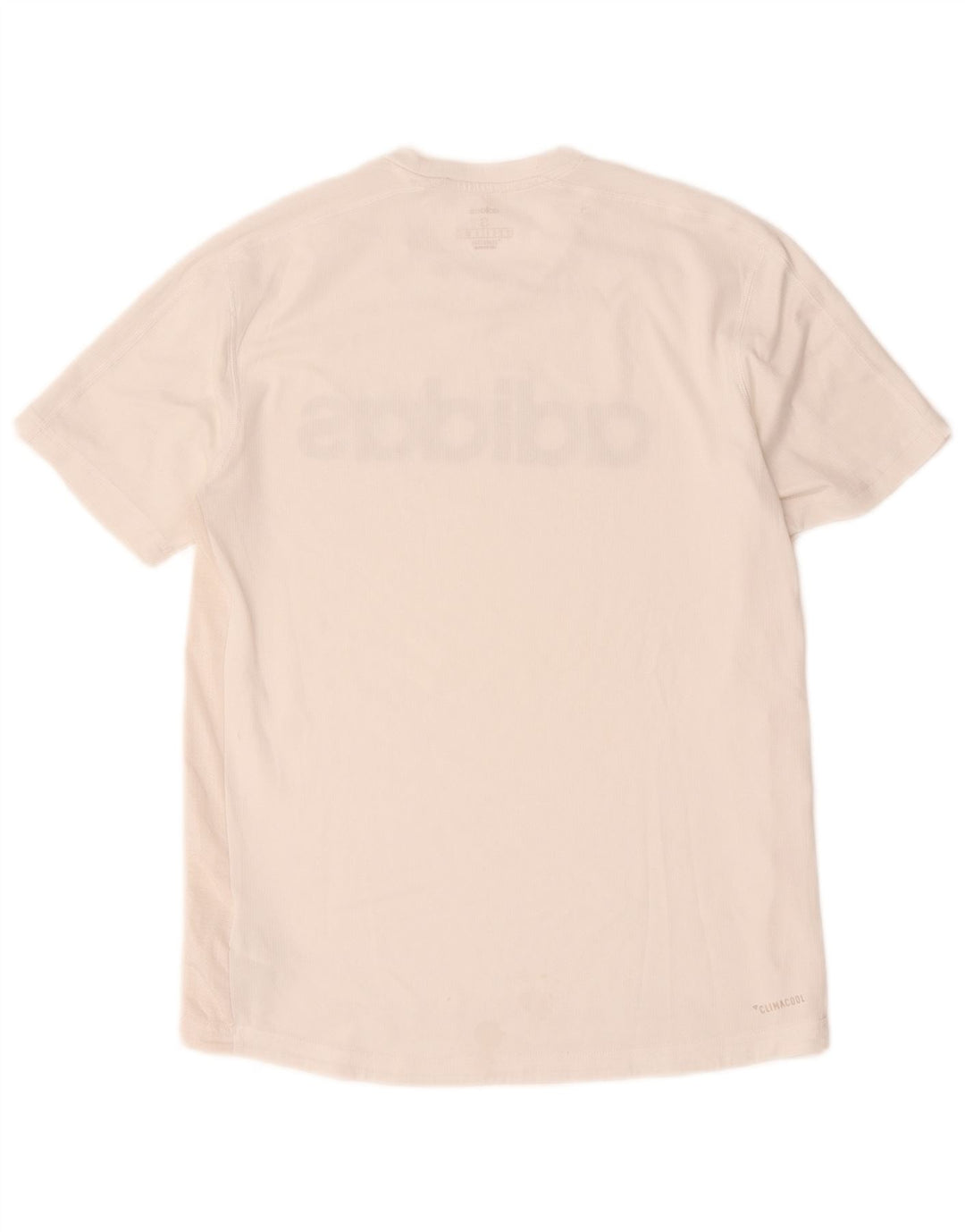 T-shirt grafica da uomo Adidas Climacool Top piccola in poliestere bianco