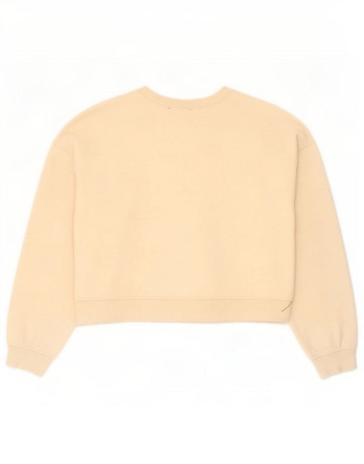 Felpa corta da donna Zara, maglione UK 14, beige medio