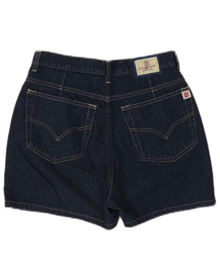 Pantaloncini di jeans da donna Laura Biagiotti W30 cotone blu navy medio