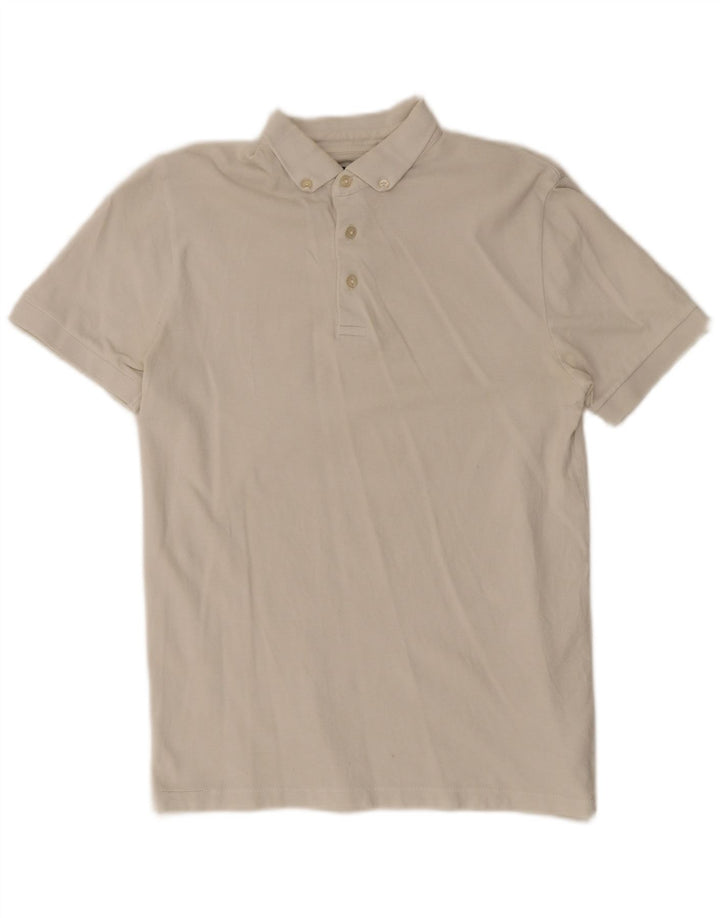 FRENCH CONNECTION Polo da uomo vestibilità regolare piccola in cotone bianco sporco