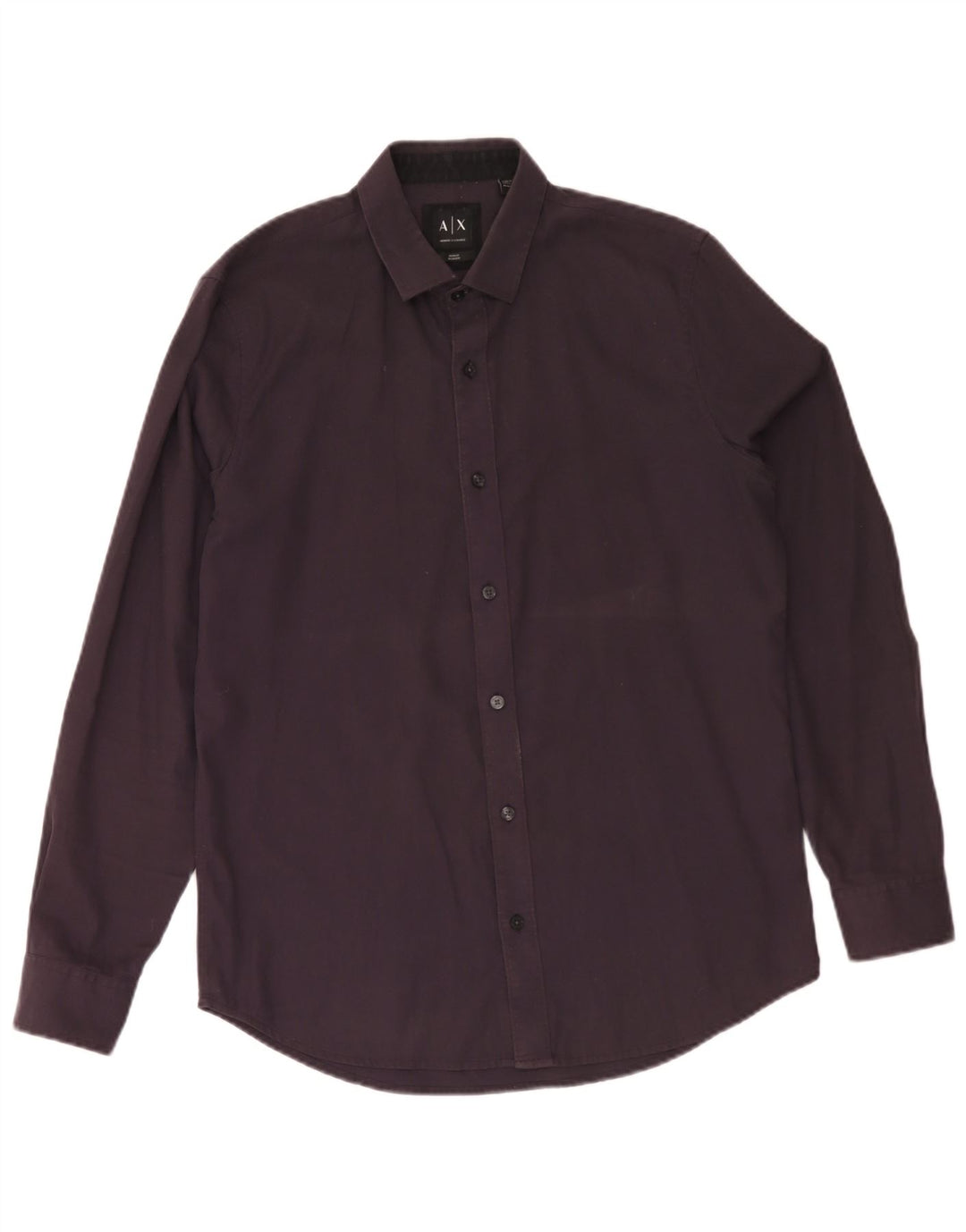 Camicia Armani Exchange da uomo vestibilità regolare in cotone nero medio
