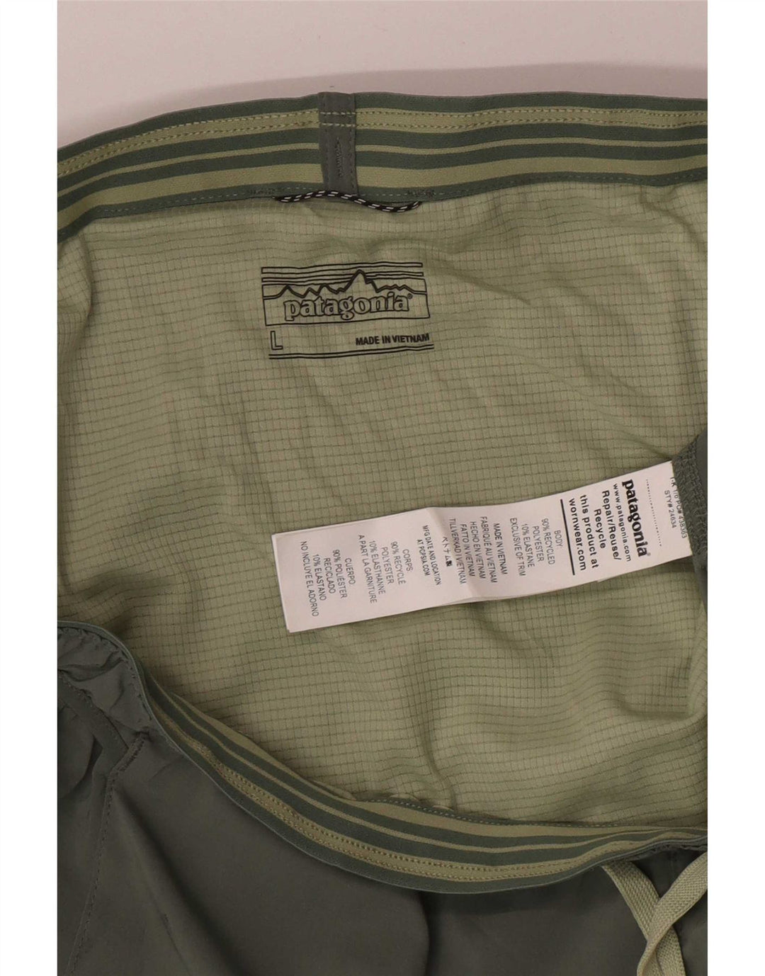 Pantaloncini sportivi da donna Patagonia UK 14 Large Poliestere kaki