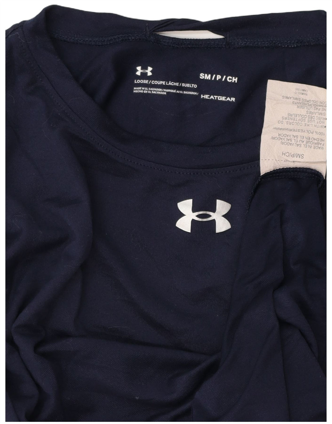 UNDER ARMOUR Maglia termica da uomo a maniche lunghe piccola in poliestere blu navy