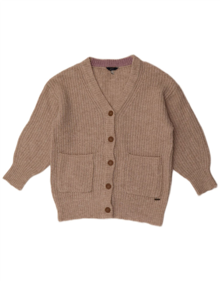 Maglione cardigan oversize da donna Joules UK 8 piccolo poliestere beige