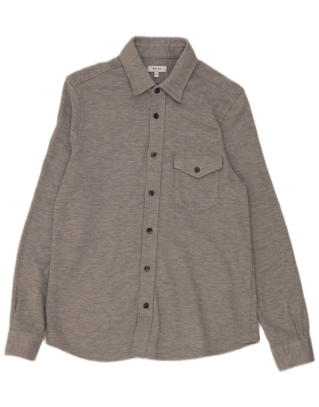 Camicia da uomo Reiss in cotone grigio medio