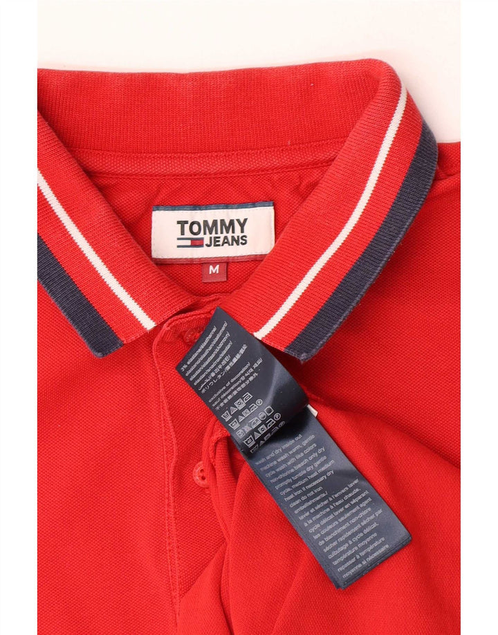 Polo da uomo Tommy Hilfiger in cotone a righe rosse medie